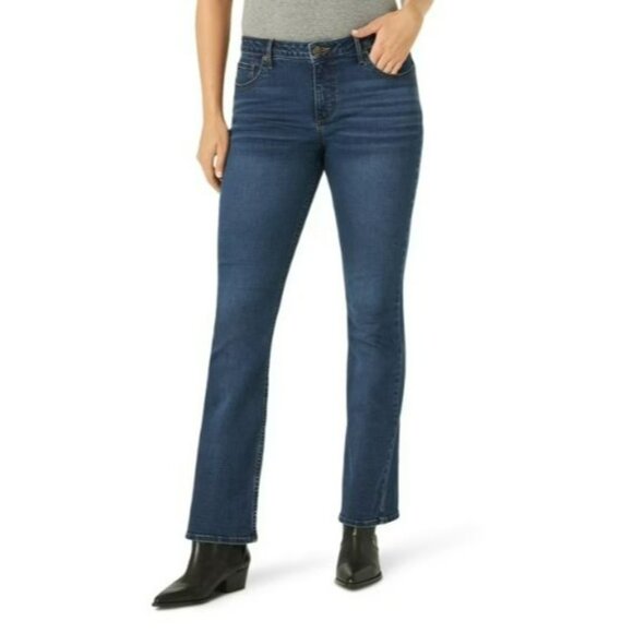 NWT LEE Women’s Shape Illusions Mid-Rise Bootcut Jeans – Lagoon Blue, Size 16L - Picture 1 of 4